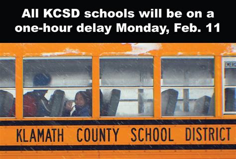 Klamath County Schools One Hour Delay In Morning February 11th ...