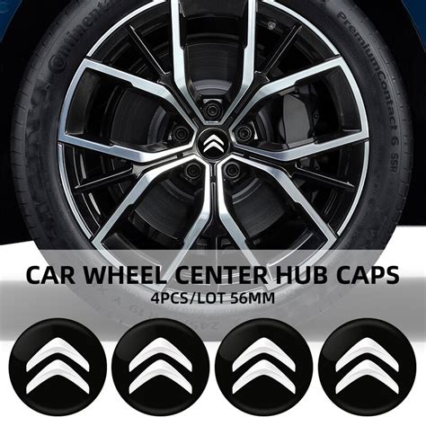 4pcs Car Wheel Center Hub Caps Car Wheel Rim Hubcap Badge Covers For Citroen C3 C4 C5 Auto Parts