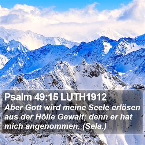 Psalm Luth Aber Gott Wird Meine Seele Erl Sen Aus Der