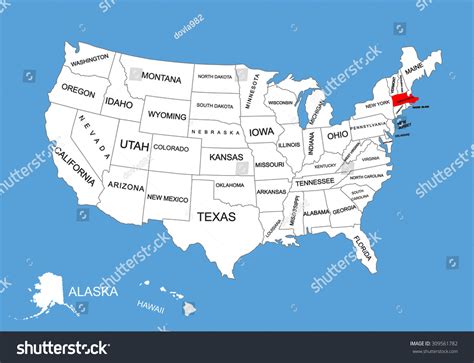 Massachusetts State Usa Vector Map Isolated: เวกเตอร์สต็อก (ปลอดค่า ...