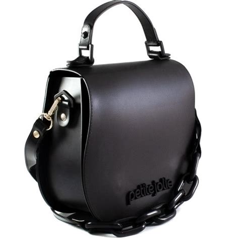 Bolsa Média Saddle Correntes Petite Jolie PJ10649 Preto Sapato Show