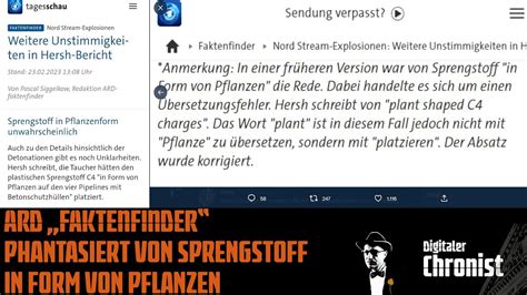 Ard Faktenfinder Phantasiert Von Sprengstoff In Form Von Pflanzen