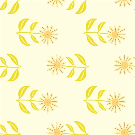 Simple flower seamless pattern. Elegant botanical background. Abstract floral wallpaper ...