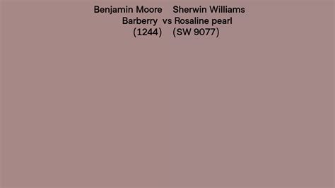 Benjamin Moore Barberry 1244 Vs Sherwin Williams Rosaline Pearl Sw