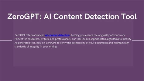 Zerogpt Leading Ai Content Detection Solution Ppt