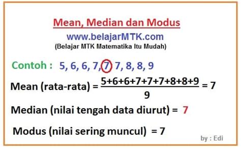 Statistika Cara Mencari Nilai Mean Median Dan Modus Data Tunggal Hot Sex Picture