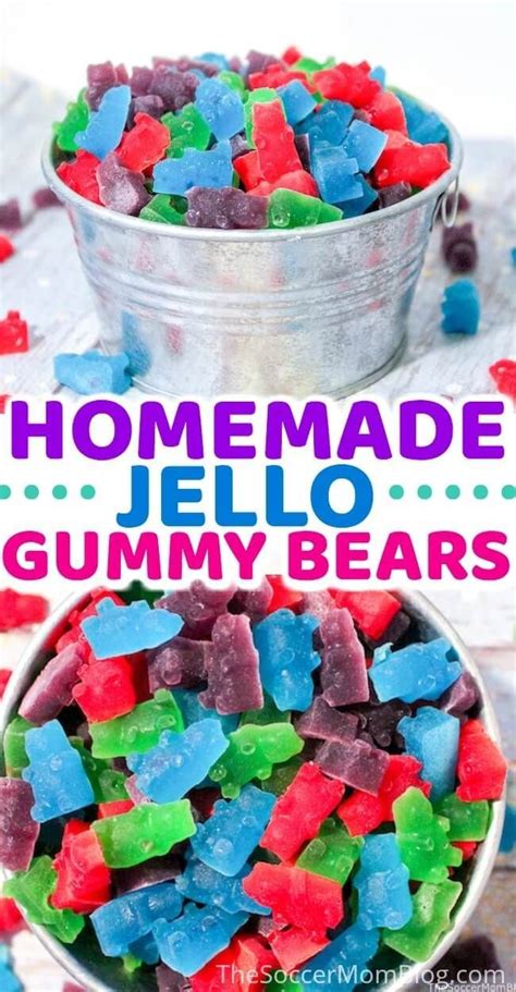 These delicious Homemade Gummy Bears are the perfect candy treat! Only 3 ingredients! Click for ...