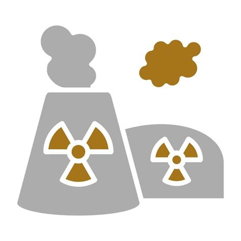 Dise O Vectorial Estilo Del Icono De Contaminaci N Nuclear Vector Premium