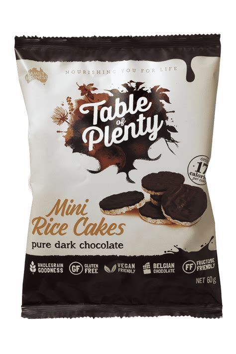 Mini Rice Cakes Dark Chocolate Table Of Plenty