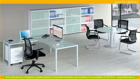 Muebles De Oficina En Cristal Serie P Mate Officedeco