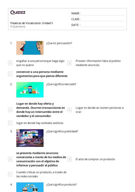 Decodificaci N De Palabras Hojas De Trabajo Para Grado En Quizizz