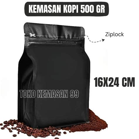 Jual Flat Bottom Mpack Hitam Doff Z Kemasan Kopi Gram Plastik