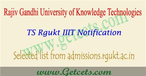 Iiit Basar Selection List Admission Result