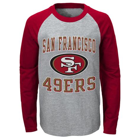 San Francisco 49ers Youth Heathered Grayscarlet Fan Gear Constant