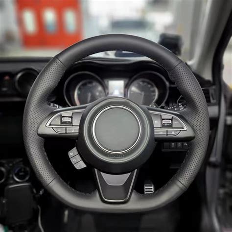 Genuine Nappa Leather Hand Sewing Steering Wheel Cover For Suzuki Jimny