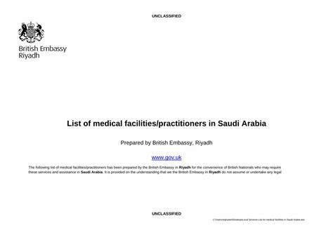 PDF List Of Medical Facilities Practitioners In Saudi Arabia PDF