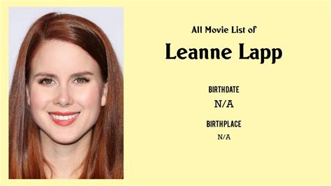 Leanne Lapp Movies List Leanne Lapp Filmography Of Leanne Lapp Youtube