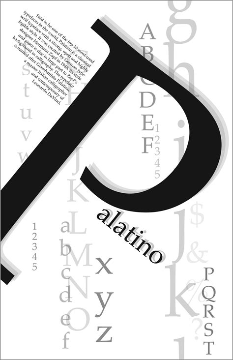 Palatino Typeface Poster