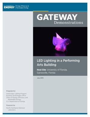 Fillable Online Eere Energy Led Lighting In A Performing Arts