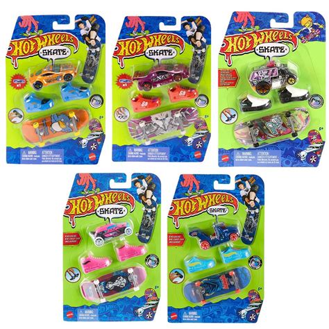 Hot Wheels Skate Collector Fingerboard And Vehicle Pack 2024 Mix 4 Case Of 10