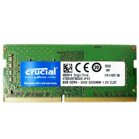 格安新品 Crucial ノートPC用増設メモリ 8GB 8GBx1枚 DDR4 3200MT s PC4 25600 CL22 SODIMM