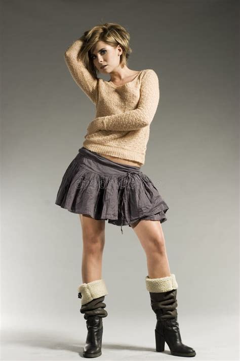 Beautiful Blonde Model Stock Photo Image Of Model Pose