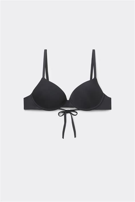 Recycled Microfiber Padded Push Up Bikini Top Tezenis