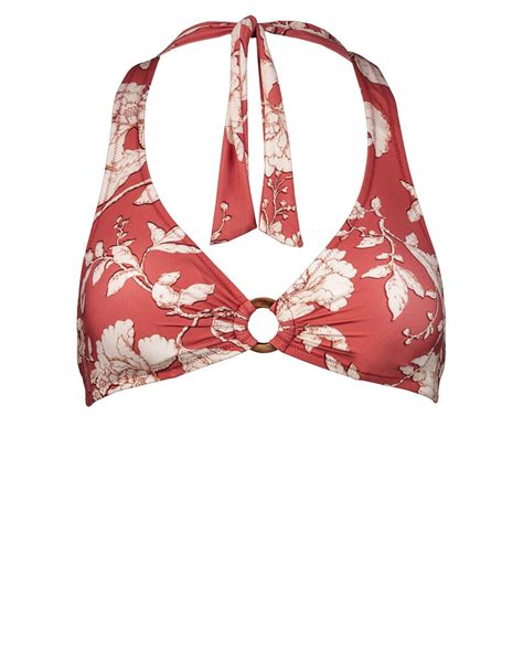 Watercult Summer Renaissance Neckholder Bikini Top Vintage Red