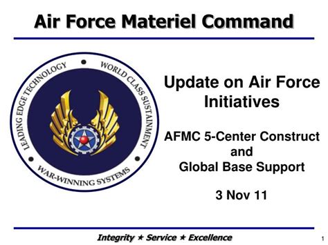 Ppt Update On Air Force Initiatives Afmc 5 Center Construct And