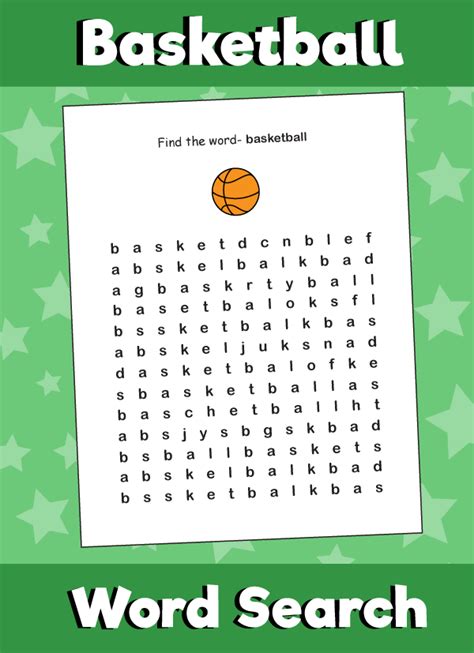 Basketball Word Search Printable Printable Word Searches