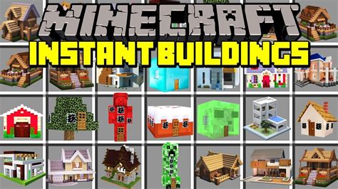 Minecraft Instant Buildings Mod Spawn Instant Houses Buildings