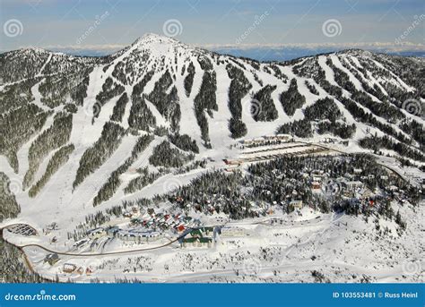 Aerial Image of Mount Washington, BC Stock Image - Image of washington ...