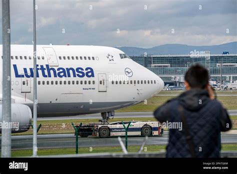 Aircraft At Frankfurt Main Airport FRA Lufthansa Boeing 747 Being