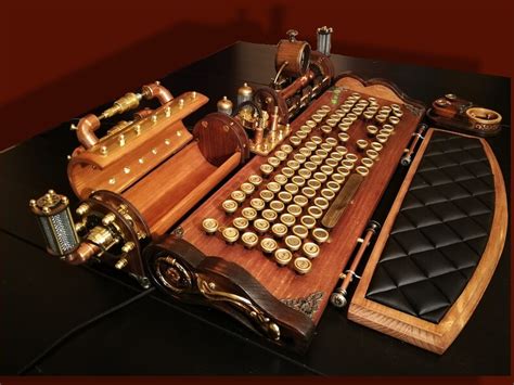 Steampunk Wireless Keyboard And Mouse Set Of Steampunk Keyboard Mouse