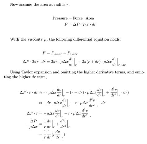 Hagen Poiseuille Equation