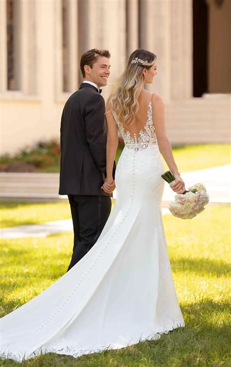 Sexy and Simple Fit-and-Flare Wedding Dresses | True Society Bridal