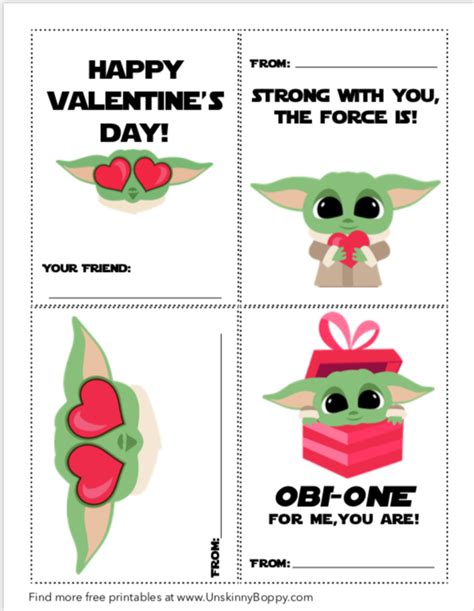 Baby Yoda Valentine S Cards Free Printables Beth Bryan Yoda