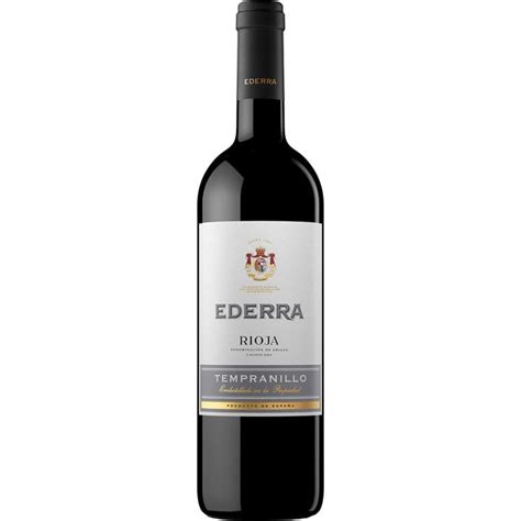 Vino Tinto Joven Tempranillo Doca Rioja Botella Cl Ederra