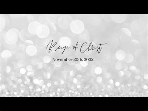 Reign Of Christ Sunday YouTube