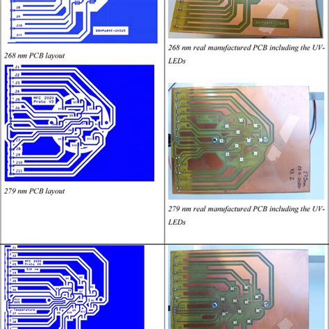 Pcbs Layouts For The Three Configurations Of Uv Leds On The Left Panel