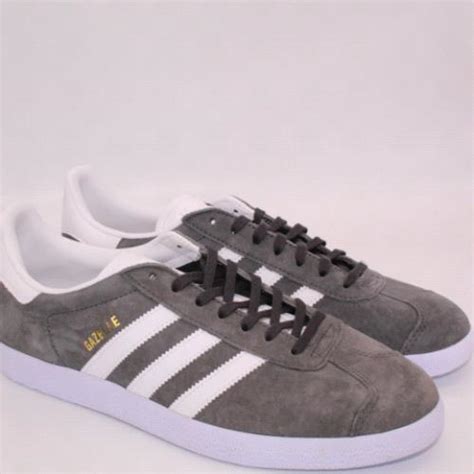 Mens Dark Grey Adidas Gazelle Trainers Schuh