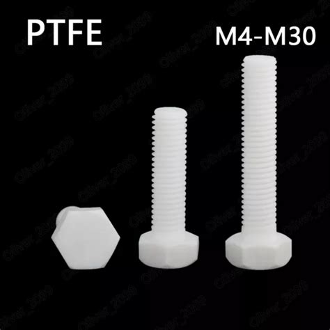 Ptfe Plastic Hexagon Head Screws Cap Head Bolts M M M M M M M