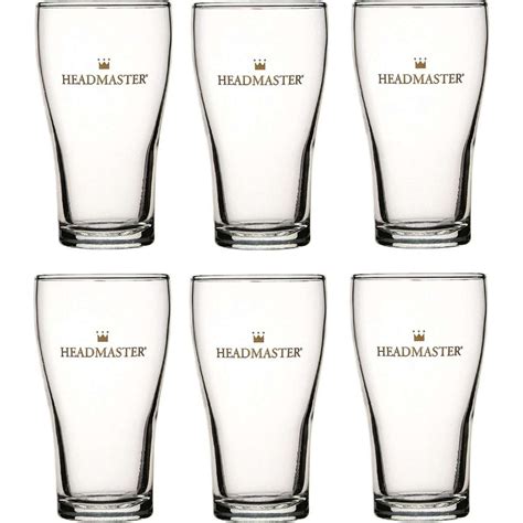 Headmaster Crown Nucleated Beer Conical Glasses Ml Set Of