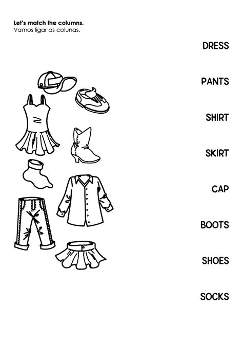 Atividades De Ingl S Sobre Roupas Para Ano Do Ensino Fundamental