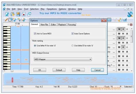 Download MIDI Editor 1.3.2 - Free