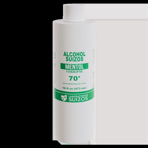 Alcohol 70° Mentol Y Eucalipto 16 Oz Laboratorios Suizos