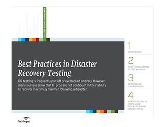 Best Practices In Disaster Recovery Tests