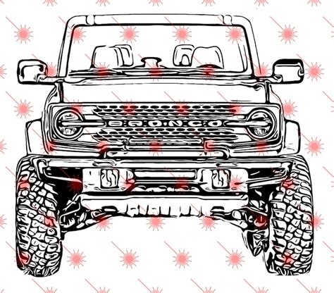 2021 Ford Bronco Svg Dxf Eps Vector Files For Engraving Etsy