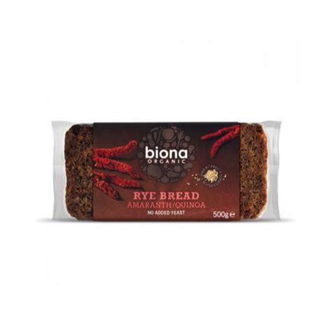 Biona Organic Amaranth And Quinoa Rye Bread 500g 7pk Navesu