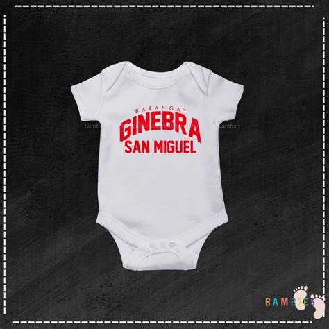 Customized Ginebra Design Onesies Barangay Ginebra San Miguel With